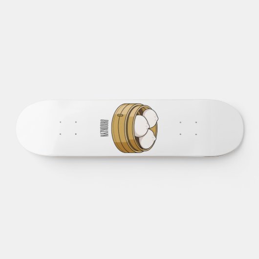 Afbeelding dim sum cartoon persoonlijk skateboard (Horizontaal)