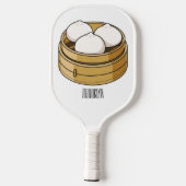 Afbeelding dim sum cartoon pickleball paddle (Achterkant)