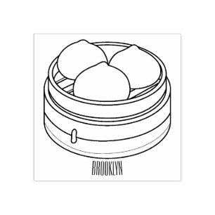 Afbeelding dim sum cartoon rubberstempel