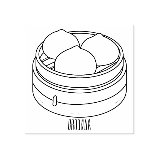 Afbeelding dim sum cartoon rubberstempel (Afrduk)