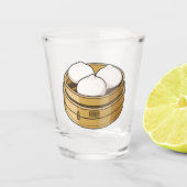 Afbeelding dim sum cartoon shot glas (Voorkant)