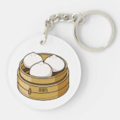 Afbeelding dim sum cartoon sleutelhanger (Achterkant)