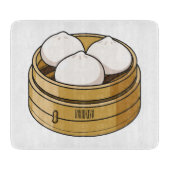Afbeelding dim sum cartoon snijplank (Voorkant)
