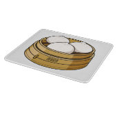 Afbeelding dim sum cartoon snijplank (Hoek)