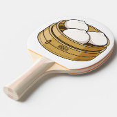 Afbeelding dim sum cartoon tafeltennisbatje (Voorkant Gekanteld)