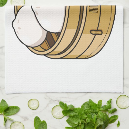 Afbeelding dim sum cartoon theedoek (Gevouwen)