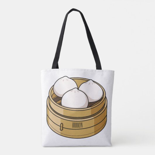 Afbeelding dim sum cartoon tote bag (Achterkant)