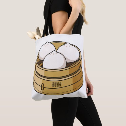 Afbeelding dim sum cartoon tote bag (Dichtbij)