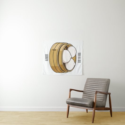 Afbeelding dim sum cartoon wandkleed (In Situ (horizontaal))