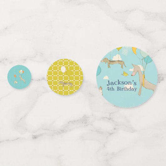 Afbeelding Dog Children's Birthday Confetti (Voorkanten)