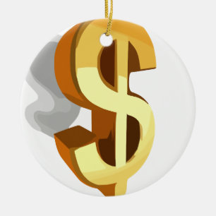 Afbeelding dollar keramisch ornament