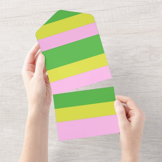 afbeelding drie kleuren kunst all in one uitnodiging (Afscheurbaar)