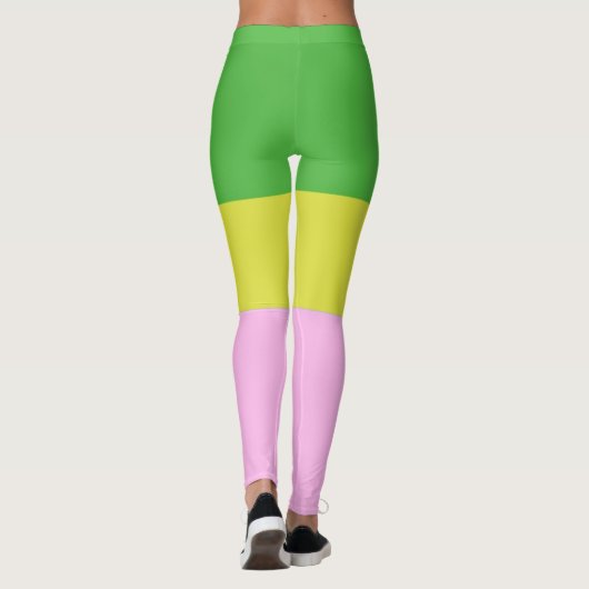 afbeelding drie kleuren kunst leggings (Achterkant)