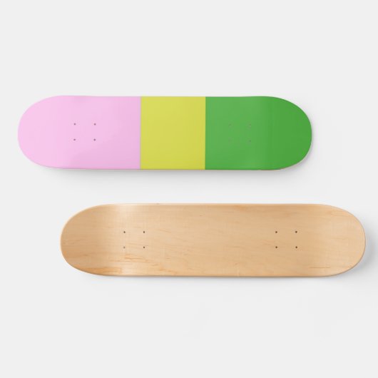 afbeelding drie kleuren kunst persoonlijk skateboard (Horizontaal)