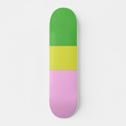 afbeelding drie kleuren kunst persoonlijk skateboard (Voorkant)