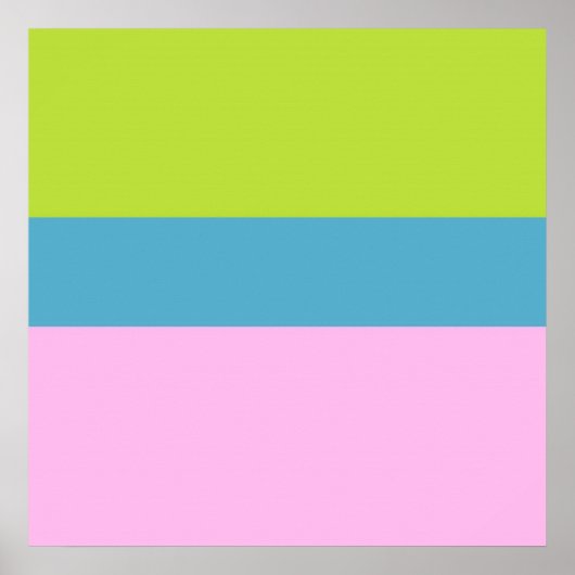 afbeelding drie kleuren kunst poster (Voorkant)