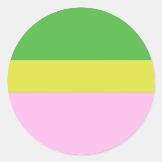 afbeelding drie kleuren kunst ronde sticker (Voorkant)