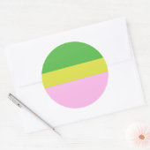 afbeelding drie kleuren kunst ronde sticker (Envelop)