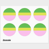 afbeelding drie kleuren kunst ronde sticker (Vel)