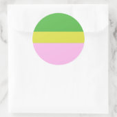afbeelding drie kleuren kunst ronde sticker (Tas)