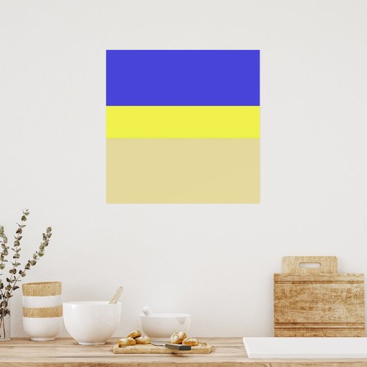 afbeelding drie kleuren poster (Keuken)