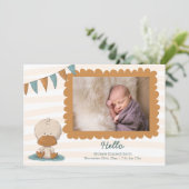 Afbeelding Duck met Baby Foto Lijst Birth Aankondiging (Staand voorkant)
