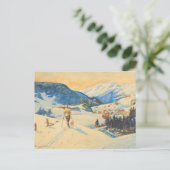  afbeelding, dwars door het land in de bergen briefkaart (Staand voorkant)