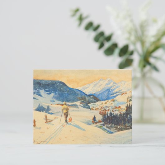  afbeelding, dwars door het land in de bergen briefkaart (Staand voorkant)