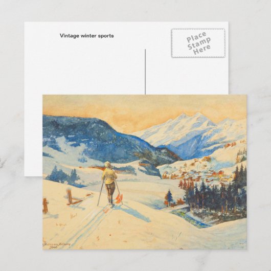  afbeelding, dwars door het land in de bergen briefkaart (Voorkant / Achterkant)