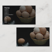 Afbeelding eieren in een kom visitekaartje (Voorkant / Achterkant)