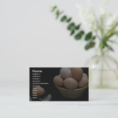 Afbeelding eieren in een kom visitekaartje (Staand voorkant)