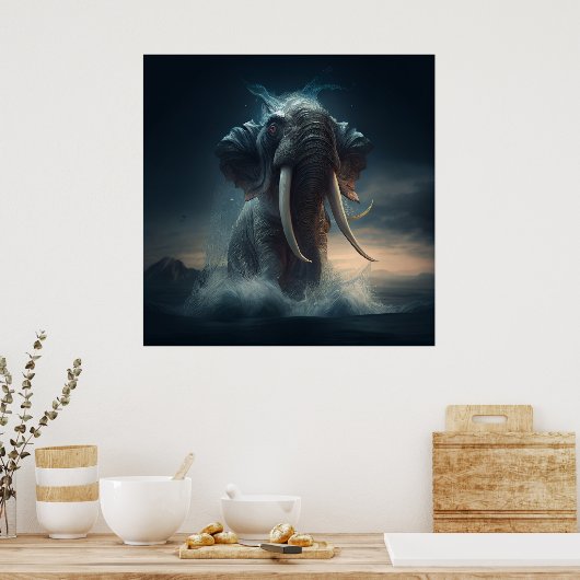 Afbeelding Elephan Poster (Keuken)