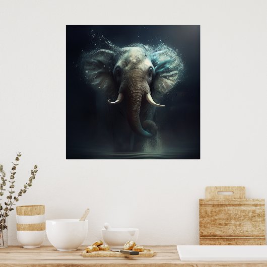 Afbeelding Elephan Poster (Keuken)