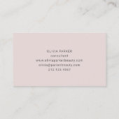 Afbeelding en minimumaantal monogram | Blush Visitekaartje (Achterkant)