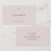 Afbeelding en minimumaantal monogram | Blush Visitekaartje (Voorkant / Achterkant)