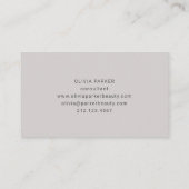 Afbeelding en minimumaantal monogram | Grijs Visitekaartje (Achterkant)