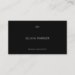 Afbeelding en minimumaantal monogram | Zwart Visitekaartje