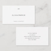 Afbeelding en minimumaantal monogram | Zwart-wit Visitekaartje (Voorkant / Achterkant)