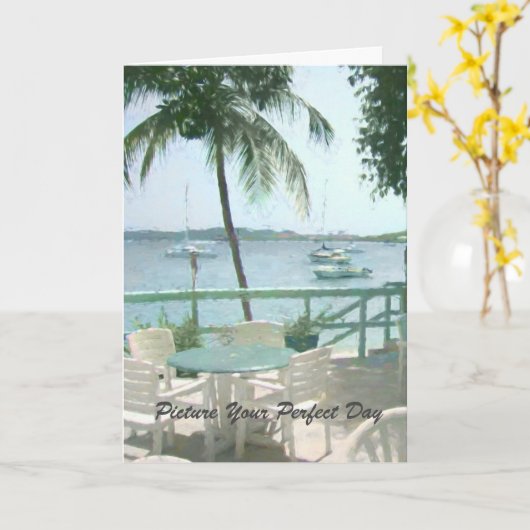 Afbeelding EN PERSONALISEER DE perfecte dag Kaart (Gele Bloem)