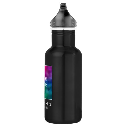  Afbeelding en tekst Sjabloon zwart Waterfles (Rechts)