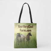 Afbeelding en URL van uw Boerderij op Tote Bag (Voorkant)