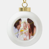 Afbeelding Familiefoto ✨ Mooie Custom Keramische Bal Ornament (Voorkant)