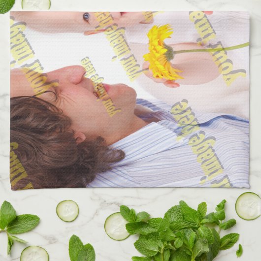 Afbeelding Familiefoto ✨ Mooie Custom Theedoek (Gevouwen)