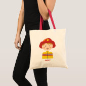 Afbeelding Fireman Firefighter Cartoon Tote Bag (Voorkant (product))