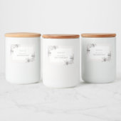 Afbeelding Floral Lilies Bridesmaid Candle Label Voedselcontainer Etiket (Flessen)