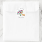 Afbeelding Flower Bouquet Custom Thankyou Ronde Sticker (Tas)
