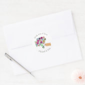 Afbeelding Flower Bouquet Custom Thankyou Ronde Sticker (Envelop)
