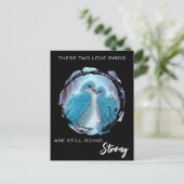 *~* Afbeelding  FOTO  Liefdes Vogels AP54 Verjaard Briefkaart (Staand voorkant)