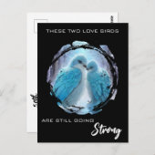 *~* Afbeelding  FOTO  Liefdes Vogels AP54 Verjaard Briefkaart (Voorkant / Achterkant)