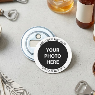 Afbeelding Foto & Tekst Toevoegen – Aanpassen Button Flesopener